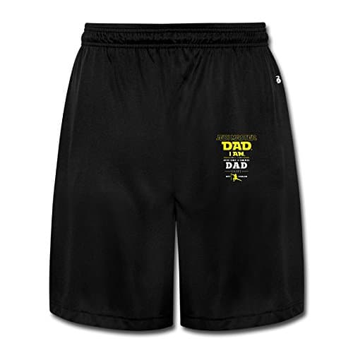 JUN J Jedi Master Dad Short Training Running Pants For Men's Black Size L