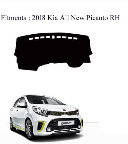 Aoneparts Black Dashboard Dash Mats Cover D035