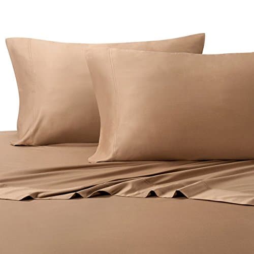 TENCEL EUCALYPTUS ABRIPEDIC SOFT &amp; COOL SHEETS Luxurious &amp; Breathable made from Sustainable 100% Fiber from Eucalyptus Trees, fits up to 18" deep Mattress (Taupe, Standard Pillowcase Pair 20x30)