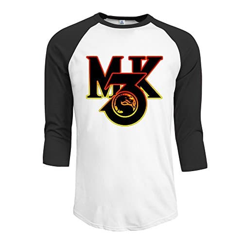 Mortal Kombat Fighting Game Men 3/4 Sleeve Raglan Tee Shirts Cool TEE