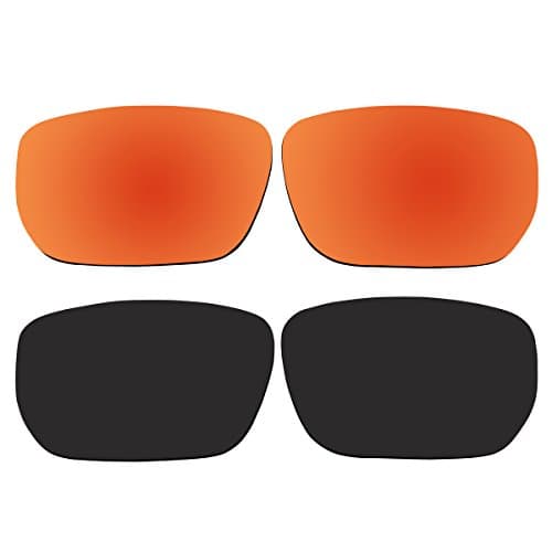 Replacement Polarized Fire Red and Black Lenses for Oakley Style Switch Sunglasses