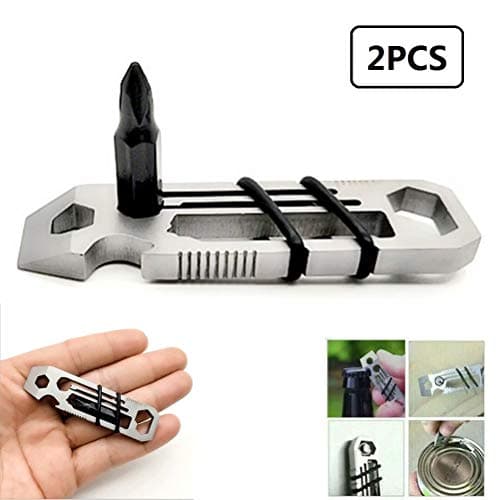 Ratcheting Keychain Tool，Tiny Ratchet Multi-Tool Keychain Bottle Opener EDC Hex Wrenches Tool
