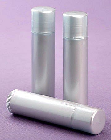 50 New Empty LIGHT SILVER Lip Balm Tubes - 0.15oz (Chapstick containers)