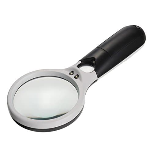 3 LED Light 3X 45X Handheld Magnifier Reading Magnifying Glass Lens Jewelry Loupe