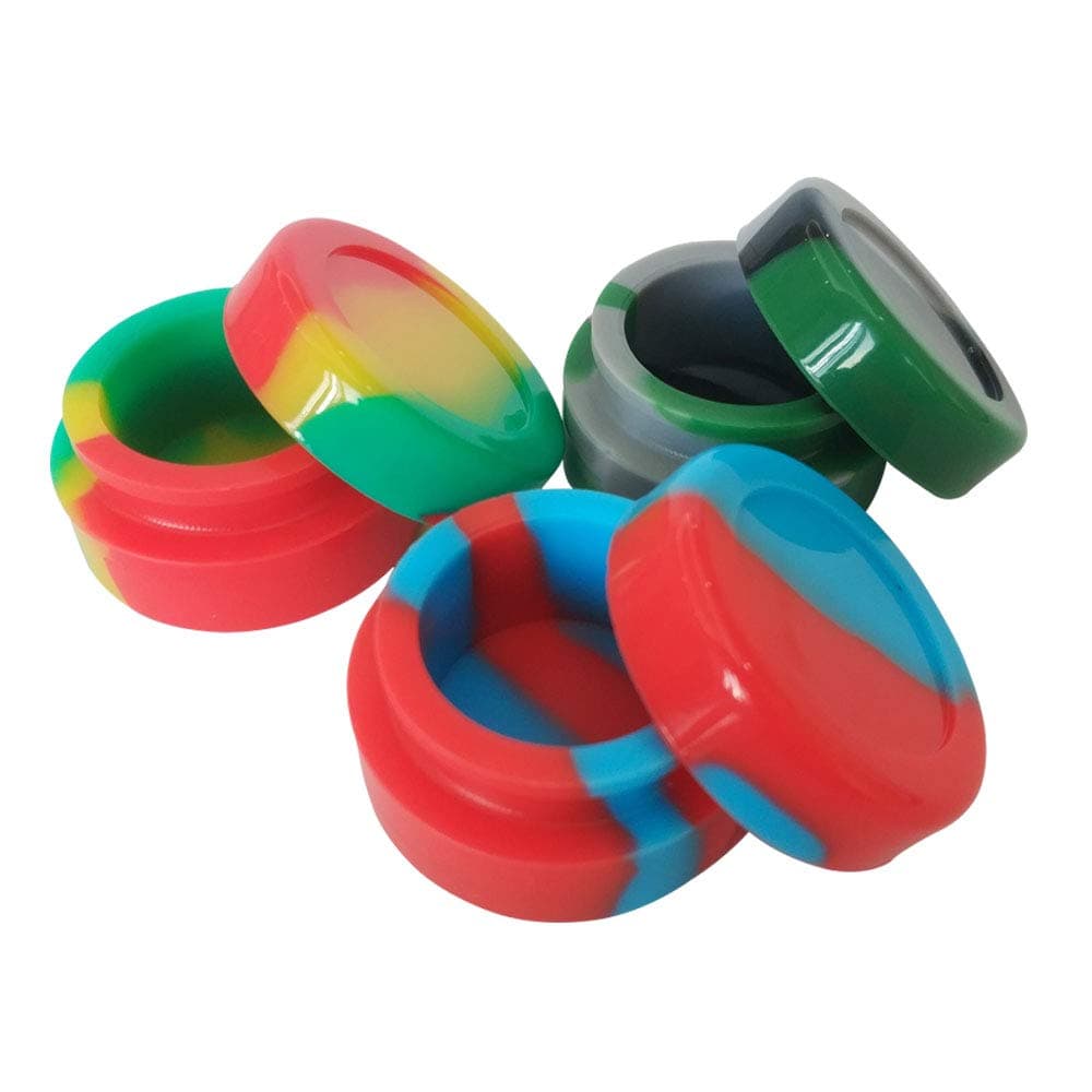 SZBS Silicone Container Wax 5ml 5pcs Small Concentrate Dab Round Storage Jar Assorted Color