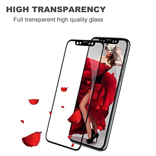 ZOCY iPhone X Screen Protector Tempered Glass 3D Full Coverage 9H HD Anti-Scratch Shockproof Protection For iPhone 10