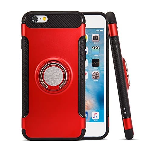 iPhone 6s Case, iPhone 6 Case,Areion Kickstand 360 Degree Rotating Ring Case, Drop Protection Shock Absorption Case for iPhone 6/6s Compatible with Magnetic Car Mount Case