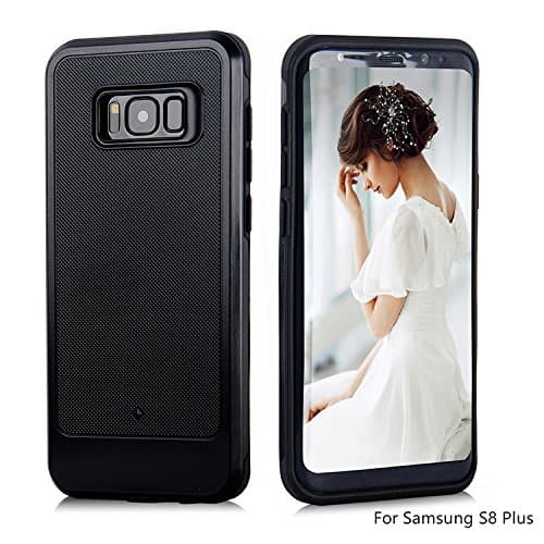 Galaxy S8 Plus Case, Dual Layers Anti Scratch Hard PC + Durable TPU Shockproof Resistant Absorption Bumper Non Slip Grip Hybrid Cover Case for Samsung Galaxy S8+ 2017 - Black