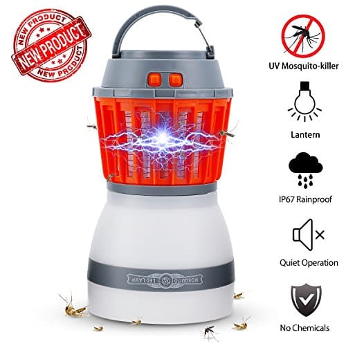 Bug Zapper Lamp-Mosquito Zapper Lamp-2-In-1 Zapper Lantern Charge Via USB-Lightweight Camping Gear & Accessories For The Outdoors & Emergencies-IP67 Waterproof-Compact- 2200mAh Rechargeable Travel Lig