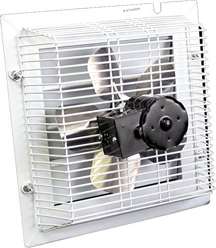 Schaefer Non-Corrosive Variable Speed 12 inch Wall Exhaust Fan With Automatic Shutters 1000 CFM SFT-1200