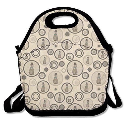 TAVJCFW Generous Customized Suitable For Any Crowd Suitable Occasion Schools -Dandy Otter Bowtie Top Hat Bento Bag