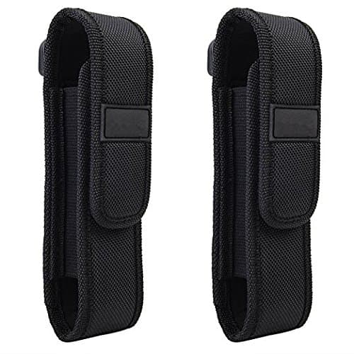 2Pcs Flashlight Holster Tac Light Pouch Holder for 5"-7"Belt Carry Cases Fits Tactical Flashlight holster