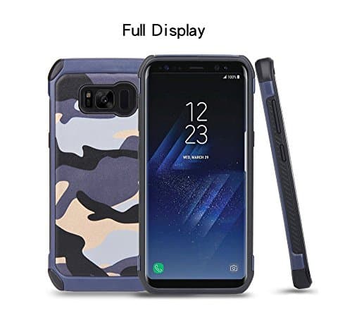 Kingsource iPod Touch 6 Tough Armor Case with Extreme Heavy Duty Protection,Dual Layer Military Army Defender Camouflage Shockproof Rugged Impact Super Protective Case Camo Blue