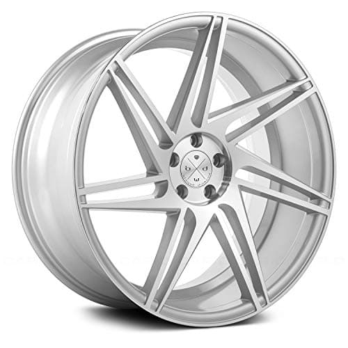 Blaque DiamondBD-1 Silver with Machine Face Wheel with Painted Finish (22 x 10.5 inches /5 x 120 mm, 38 mm Offset)