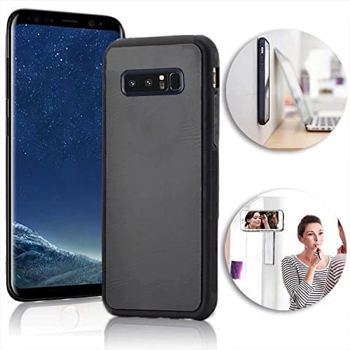 Liqucase Anti-Gravity Selfie Case for Samsung Galaxy Note 8, Hands Free Nano Suction Stick to Glass, Whiteboards, Tile and Smooth Flat Surfaces , Car GPS (Black)