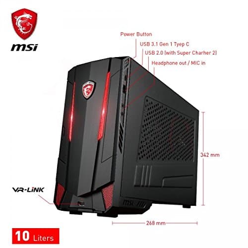 MSI NightBlade MI3 Intel Core i3-7350K 4.2GHz/2TB 7200RPM + 120GB Solid State Drive/16GB DDR4 SDRAM/Nvidia GeForce GTX 1060 6GB GDDR5 Graphics/Windows 10 Mini-ITX Gaming Desktop