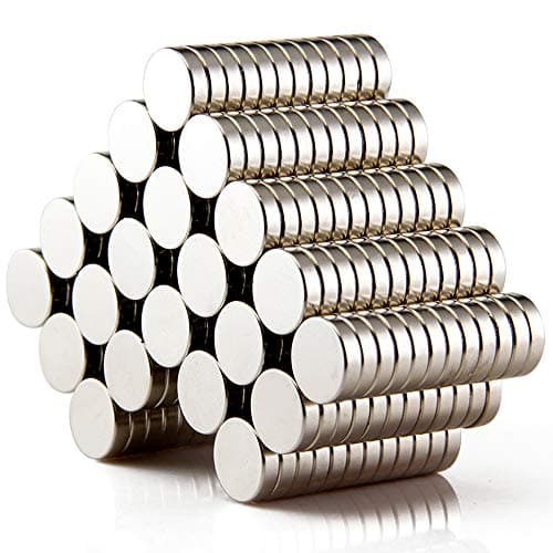 Hmlkeci Small Multi-Use Refrigerator Magnets for Refrigerator, Science, Crafts - Tiny Round Disc, Sliver, 12MM x 3MM - Approximately, 30Pcs