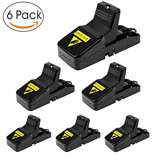 Akimoom Mouse Trap - Rat Traps Snap Humane Power Rodent Killer, Mice Trap,Sensitive Reusable and Durable (6 Pack)