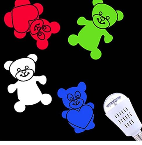 HouLight Picture Patterns LED Night Light Projector Bulb-Christmas theme-Bears