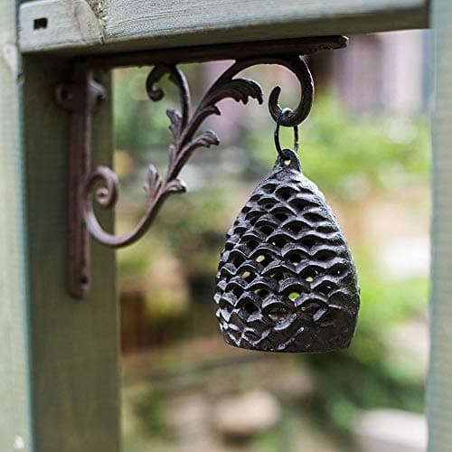 Amgend Cast iron hook baffle bracket decorative hanging basket flower pot wall hanging retro grocery Garden