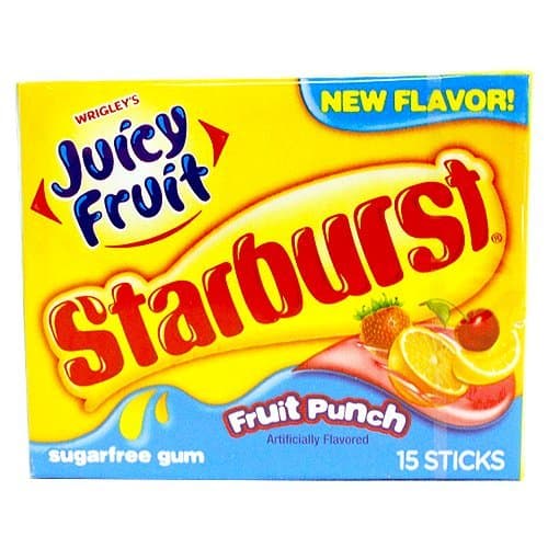 Juicy Fruit Starburst Sf Fruit Punch 10 Count