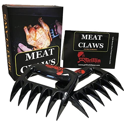 GCG Meat Claws For Shredding - Pulled Pork Shredder Forks - Solid Heavy Duty BBQ Grill Accessories for Shredding, Handling, Lifting & Cutting Turkey - Lifetime Replacement