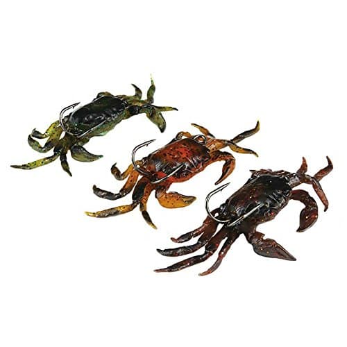 Taloyer 3D Soft Simulation Crabs Fishing Bait Worm Lures Crankbaits Hooks Fish Baits Tackle