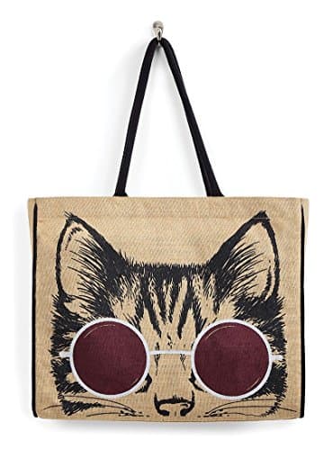 Jute Burlap Grocery Tote Bag