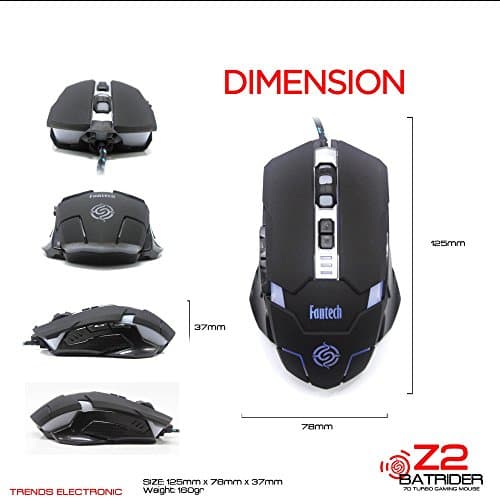 Cage Sents Pro Gaming Mouse 3200 DPI 7 Buttons LED Optical Ergonomic Adjustable High Precision comfortable gift. BLACK