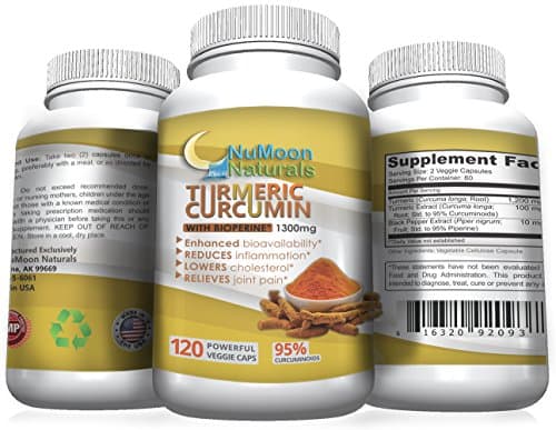 Turmeric Curcumin Capsules 1200 Milligrams Extra Strength Immune System Supplements Joint Pain Anti Inflammatory