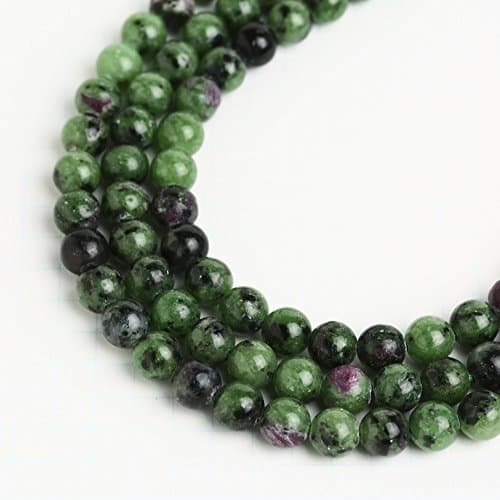 Ruby in zoisite Zoisite Anyolite Round 6mm Beads Strand 1 Strand apprx 15" Green Jewerly Making Gemstone #A0006509