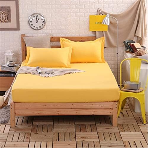 Moange Bed Sheet Fitted Sheet Bed Sheet Set Pillowcase Sabanas Cama Sheets Combed Cotton Solid Color 120/140/150/160/180X200cm Fitted Sheet 2 160cmX200cm 3pcs