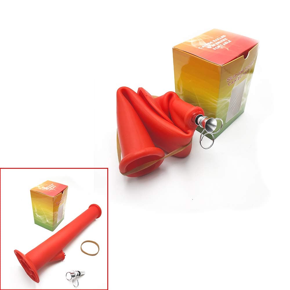 Silicone Collapsible Artwork 8.5 Inches Long (Red)