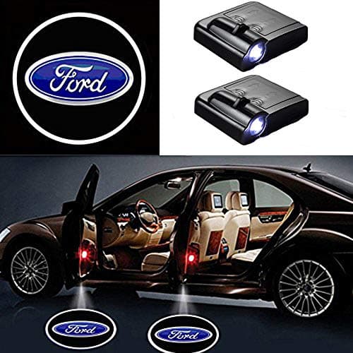 MIVISO™ 2 Piece For Car Door Light Wireless LED Projector Ghost Shadow Welcome Courtesy Light Laser Emblem Lamp