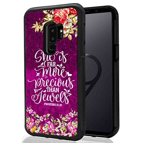 Galaxy S9 Plus Glitter Case, SuperbBeast She Is More Precious Than Jewels TPU Bumper Case for Samsung Galaxy S9 Plus 2018 Release