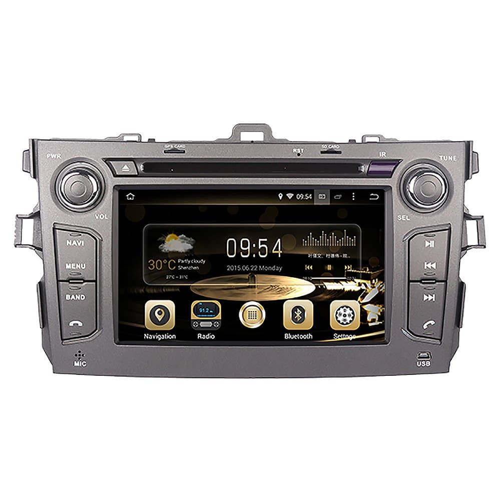 Effort GPS Navigation Android 8.0 Car Stereo CD DVD Player In Dash Radio with 7" LCD Bluetooth Multimedia System for TOYOTA COROLLA 2006-2011 Support Audio&Video Format/Wifi/3G/Rear View Camera