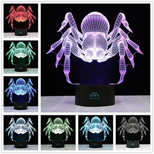 Spider 3D LED Night Light Touch Table Lamps 7 Color Changing Energy Saving Lights by MINGXUAN…