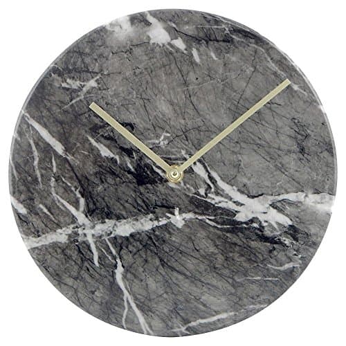 Threshhold Wall Clock Dark Marble Finish 10 Inch Diameter