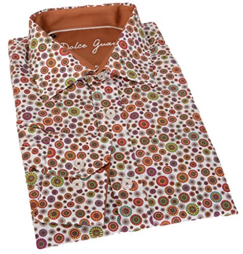 Dolce Guava Floral Printed Button Down Semi-Fitted Shirt