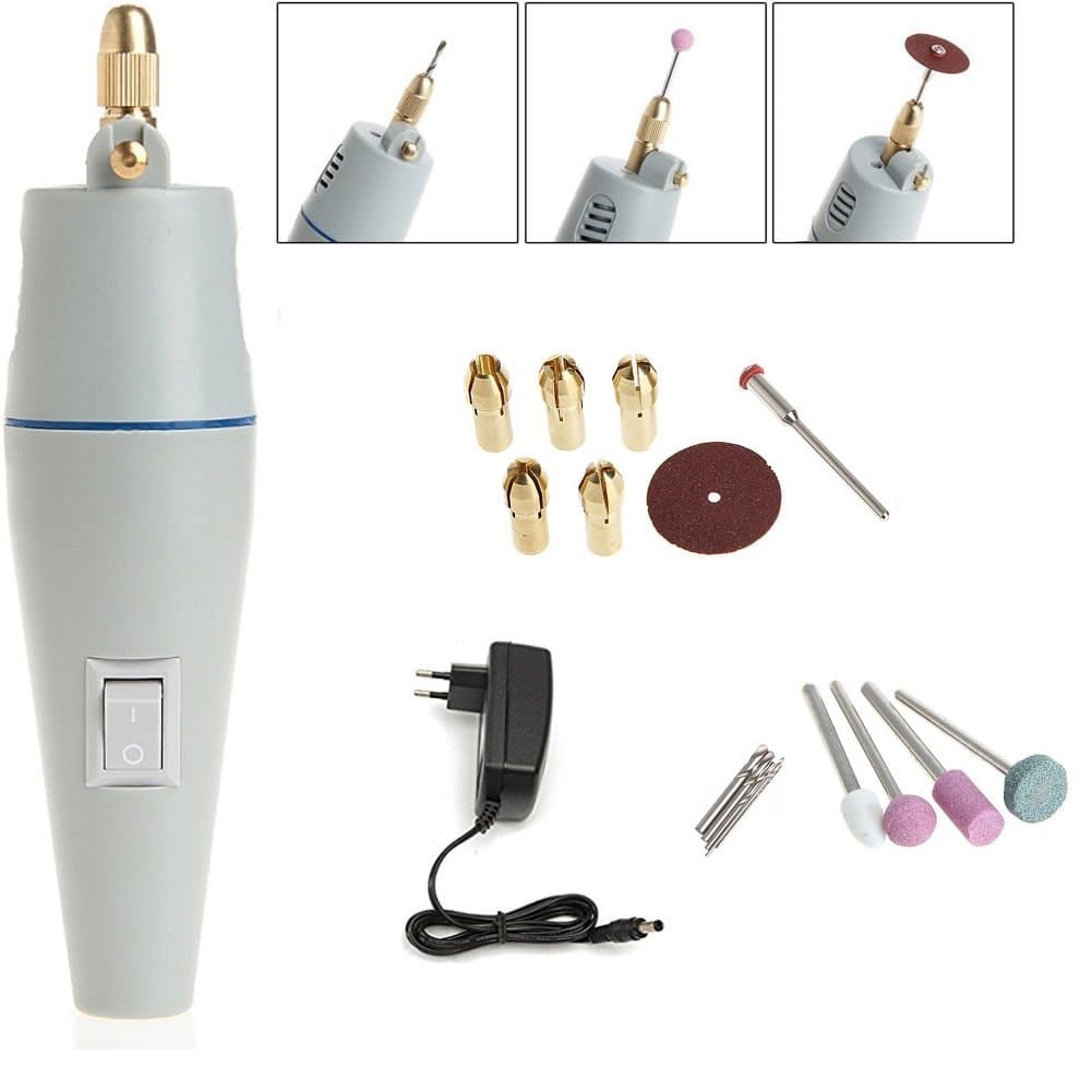 Pagkis Mini Grinder Set For Art And Craft Work / Mobile Repairing Tool With 4 Collets And 4 Mini Grindstones