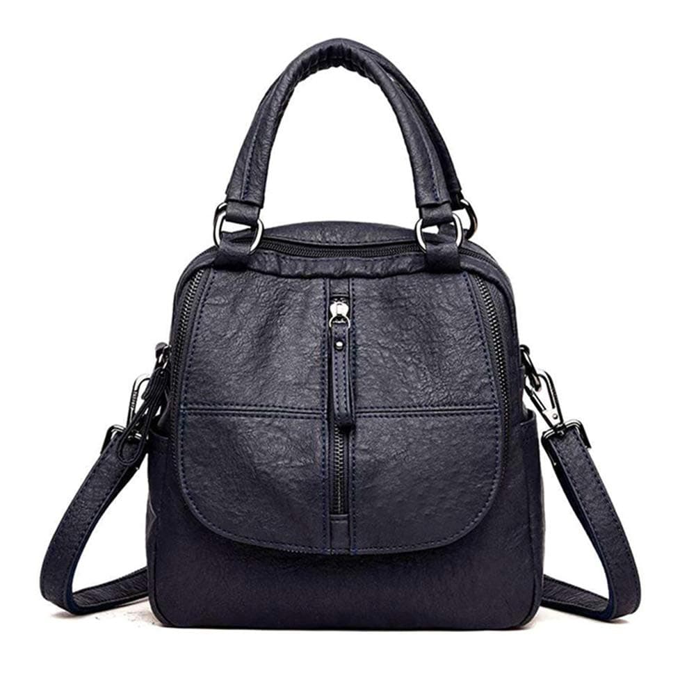 Frazazy 3 Ways Convertible Bag,PU Leather Multipurpose Backpack Shoulder Bag Zipper for Mobile Phone Keys Travel