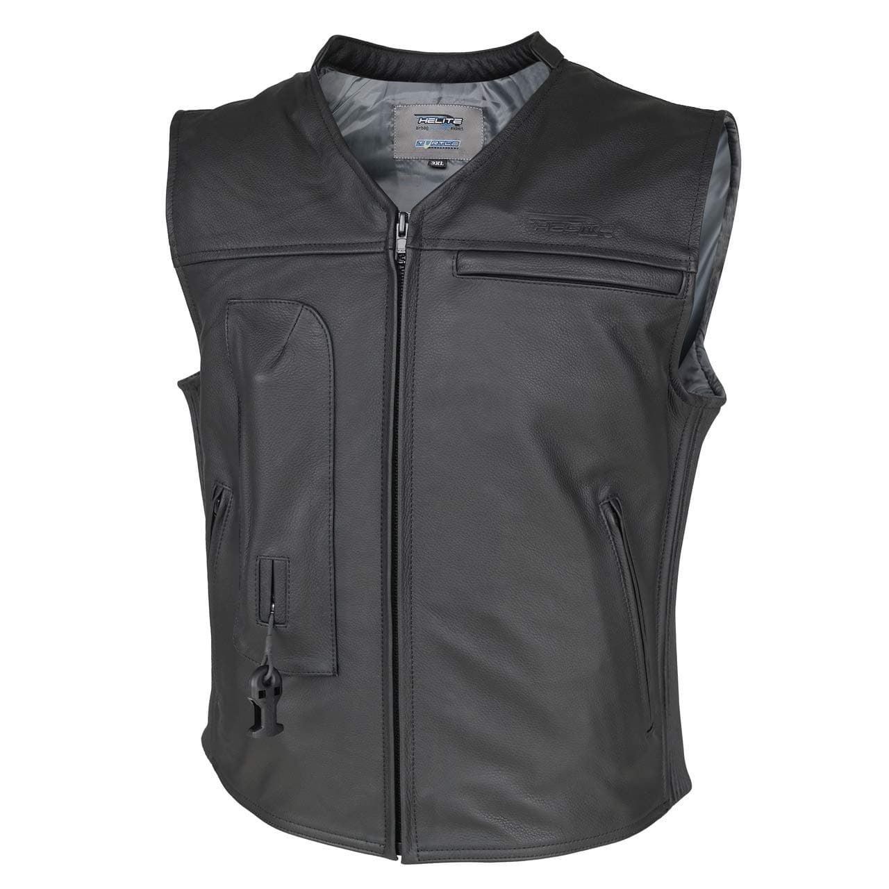 Helite Motorcycle Leather Airbag Vest (Medium)