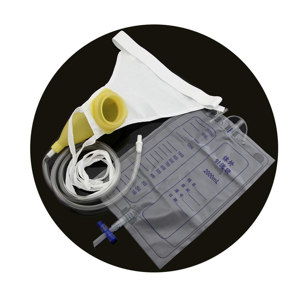 colawind 2000ml Man Protable Wearable Urine Bag Urinal System with Collection Urine Bag