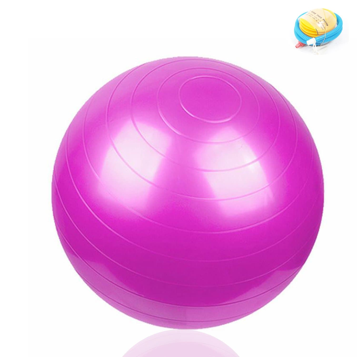 Inflatable Gym Ball 75 cm Diameter, Includes 1 Ball + 1 Pump Anti Burst Yoga Ball to sit Gymnastics Pilates Partner Fitness Training Up To 200 kg