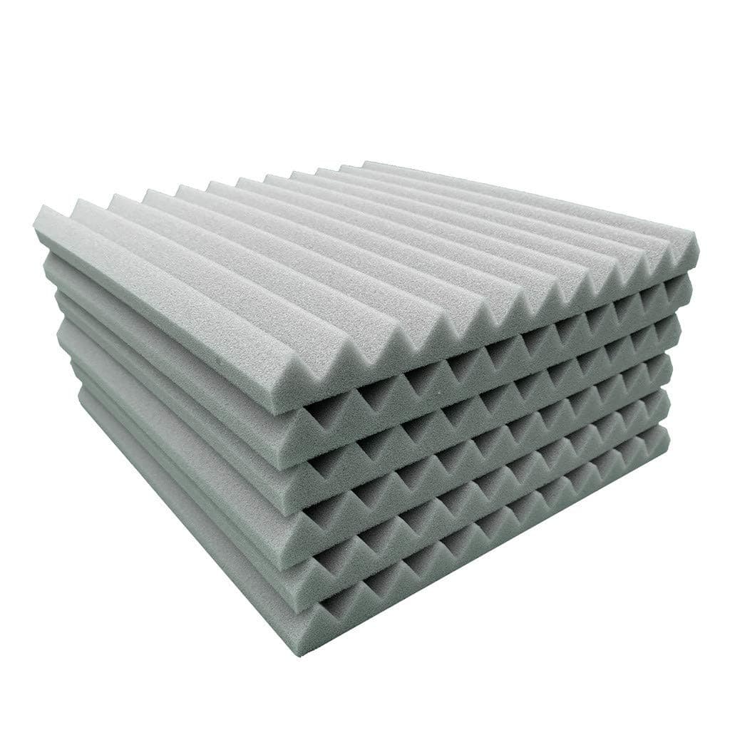 chenqiu Acoustic Foam 6Pcs Panel Sound Stop Absorption Sponge Studio Ktv Soundproof Egg Crate Acoustic Tiles Sound Insulation Sound Dampening Studio Sound Proof Padding