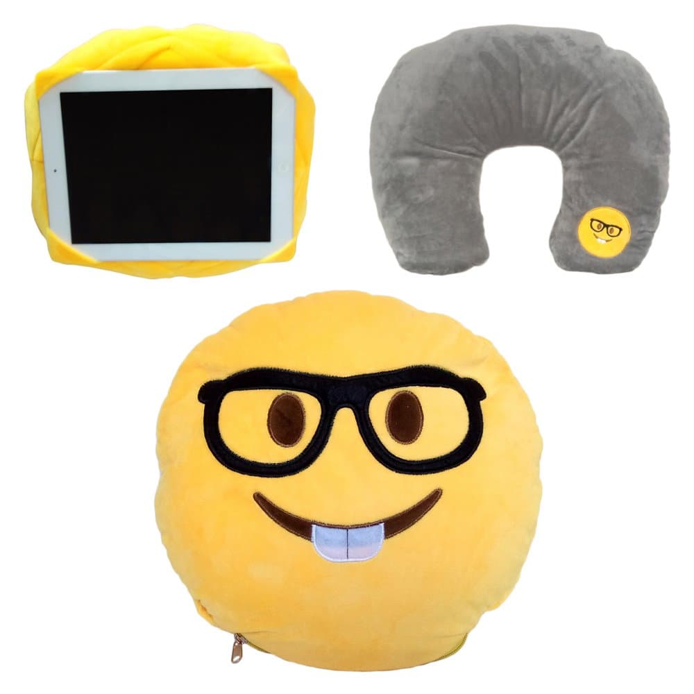 3 in 1 Emoji Pillow (NERD FACE)