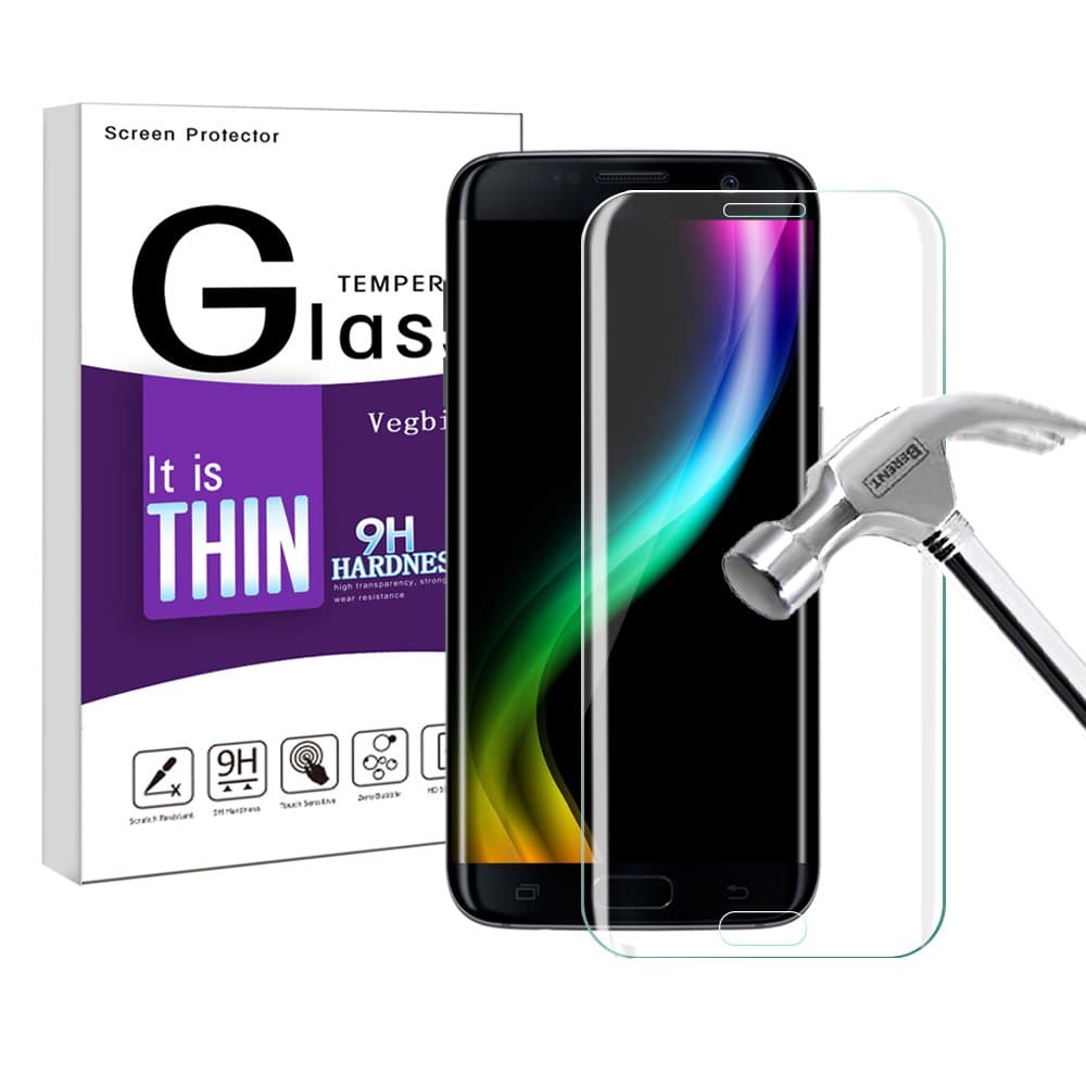 Samsung Galaxy S7 Edge Screen Protector, Vegkey Galaxy S7 Edge Tempered Glass Screen Protector, Full Coverage Screen Protector Film for Samsung Galaxy S7 Edge
