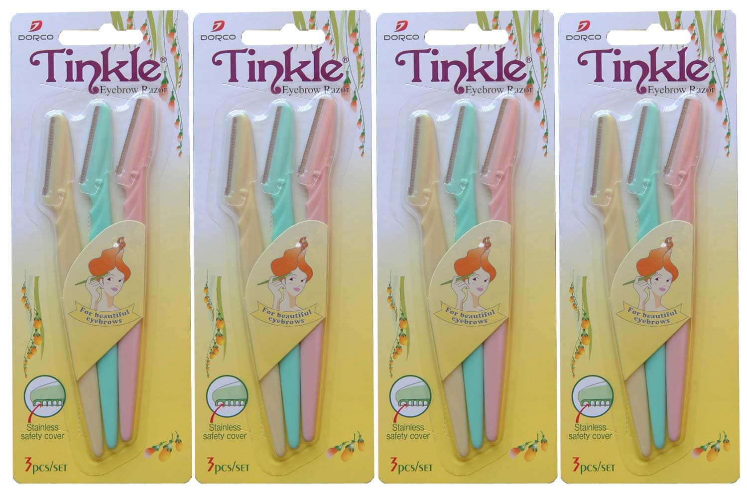 Tinkle Eyebrow Razor Pack of 12