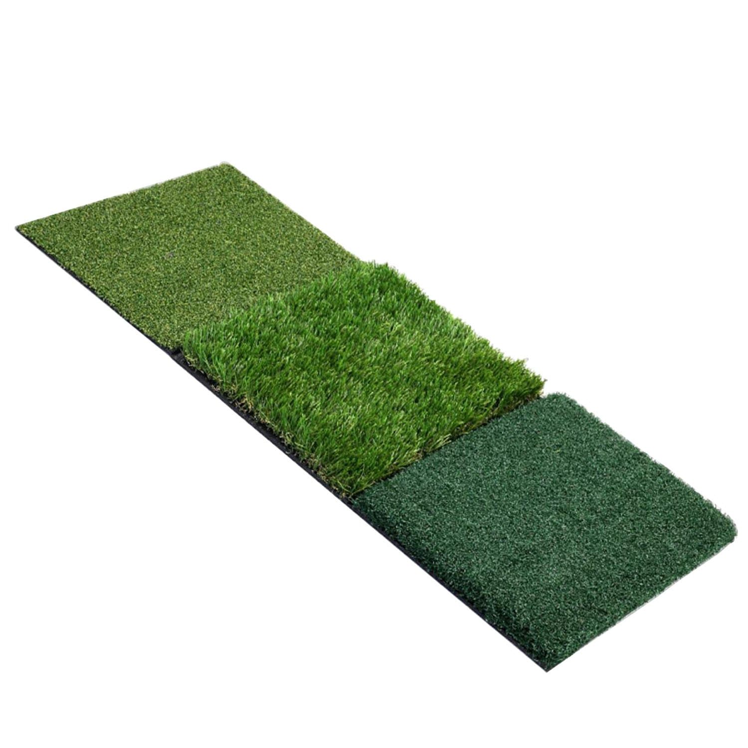 HMX 3-in-1 All Purpose Golf Practice Mat Tri-Turf-Includes Swing Hitting Mat/Putting Mat-35.43X15.75 inch