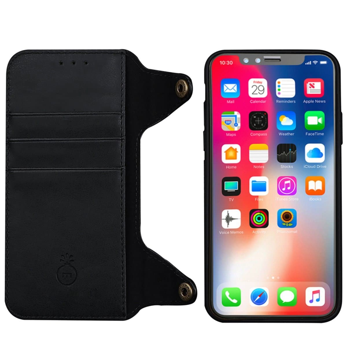 Leather Wallet Phone Case Compatible Replacement for Removable Kickstand